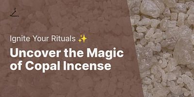 Uncover the Magic of Copal Incense - Ignite Your Rituals ✨
