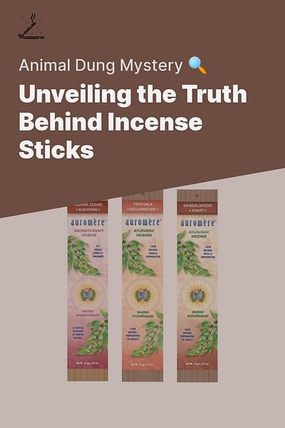 Unveiling the Truth Behind Incense Sticks - Animal Dung Mystery 🔍