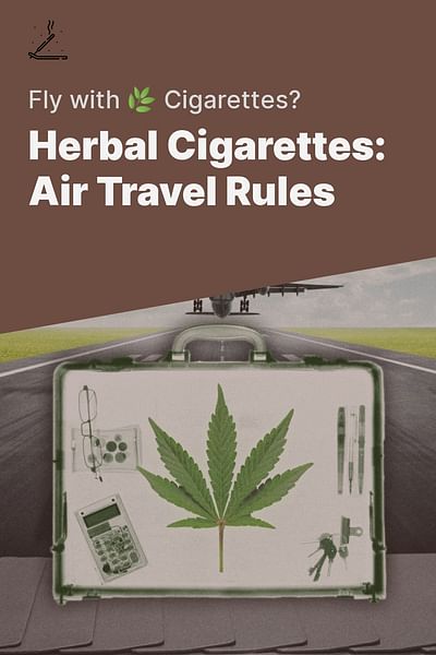 Herbal Cigarettes: Air Travel Rules - Fly with 🌿 Cigarettes?